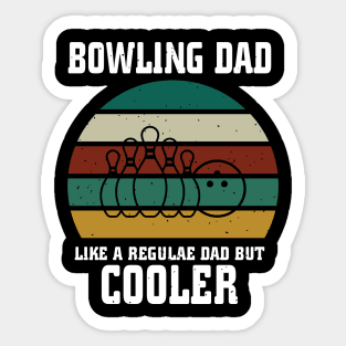 Bowling Dad Like a Regular Dad Sticker